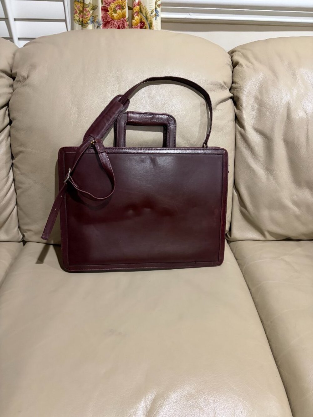 Vintage "TUMI" leather portfolio briefcase